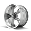 17" Ridler 695 17x7 Grey W Machined Lip 5x4.5 Wheel 0mm Rim For Ford Jeep Truck