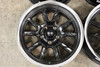 Set 4 17" Ridler 650 17x7 Matte Black Polished Lip 5x5 Wheels 0mm For Jeep Chevy
