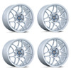Set 4 18" Motegi MR158 Tsubaki Hyper Silver Machined Lip 18x9.5 5x4.5 25mm Rims