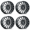 Set 4 OHM Proton 21x9 5x120 Gloss Black Wheels 21" 25mm Rims