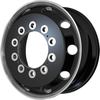 22.5x12.25 10x11.25 Satin Black Polished - Front Wheel ATX AO404 Journey 119mm
