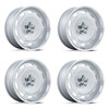 Set 4 22" US Mag UC143 Scottsdale Silver Diamond Cut Lip 22x10.5 Wheels 5x5 12mm