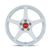 Set 4 18" Motegi MR159 Battle V Matsuri White Pearl Machined Lip 18x9.5 5x100 38mm