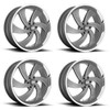 Set 4 US Mag U133 Desperado 22x9 6x5.5 Anthracite Milled Milled 22" Wheels 25mm