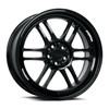 17" Katana Wheels KR02 Glossy Black 17x7.5 Wheel 5x100 5x4.5 40mm Rim