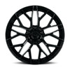 18" Katana Wheels KR01 Glossy Black 18x8 Wheel 5x100 40mm Rim