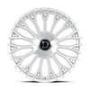 22" Dolce Roma 22x9 5x115 5x120 15mm Glossy Sliver Brush Face Floating Cap Wheel