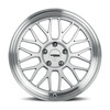 18" Katana Wheels KR06 18x8 5x4.5 40mm Wheel Glossy Silver Machine Lip Rim