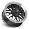 18" Katana Wheels KR06 18x8 5x4.5 40mm Wheel Glossy Gunmetal Machine Lip Rim