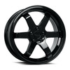 18" Katana Wheels KR08 18x8 5x4.5 40mm Wheel Glossy Black Racing Rim