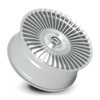 22" Dolce Trento 22x9 5x112 5x4.5 35mm Glossy Sliver Brush Face Floating Cap Rim