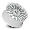 22" Dolce Roma 22x9 5x112 5x120 30mm Glossy Sliver Brush Face Floating Cap Wheel