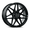 24" Dolce Luxury Verona Glossy Black 24x10 Wheel 6x135 6x5.5 25mm w Floating Cap