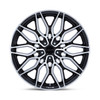 22" Niche 1PC NC277 Calabria 5 Gloss Black Machined 22x9 Wheel 5x115 15mm Rim
