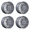 Set 4 26" Asanti Black AB049 Premier Anthracite Brushed 26x10 6x135 6x5.5 30mm