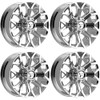 Set 4 20" Fittipaldi Offroad FA21MC Mirror Coat 20x10 Wheels 8x170 -19mm Rims