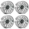 Set 4 17" Lock Offroad Lunatic Machine Clear Coat 17x9 Wheels 6x5.5 1mm Rims