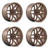 Set 4 20" Fuel 1PC Flux Platinum Bronze 20x10 Wheels 8x180 -18mm For Chevy GMC