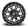 18" Fuel D561 Crush 18x9 5x4.5 5x5 -12mm Machined Double Dark Tint Lifted Wheel