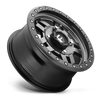 15" Fuel UTV D558 Anza 15x7 4x156 Matte Gunmetal Black Bead Ring Wheel 13mm Rim