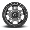 15" Fuel UTV D558 Anza 15x7 4x156 Matte Gunmetal Black Bead Ring Wheel 13mm Rim