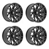Set 4 20" Gear Off Road 776BM Flair Black Milled 20x9 Wheel 6x135 6x5.5 Rims 0mm
