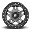 15" Fuel UTV D558 Anza 15x7 4x156 Matte Gunmetal Black Bead Ring Wheel 38mm Rim