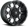 18" Fuel 1PC D517 Krank 18x9 8x6.5 Matte Black Milled Wheel -12mm Lifted Rim
