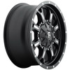 Fuel 1PC D517 Krank 20x10 8x170 Matte Black Milled Wheel 20" -24mm Rim