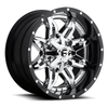 Fuel 2PC D266 Lethal 20x10 6x135 6x5.5 Chrome Plated Black Wheel 20" -19mm