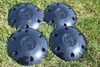 Set 4 6 Lug Black Ro Center Cap fits Helo Niche Lorenzo Milanni Wheels