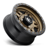 14" Fuel UTV D583 Anza 14x7 4x156 13mm Matte Bronze Black Bead Ring ATV Wheel