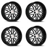 Set 4 18" Cavallo CLV-46 Gloss Black Machined Wheels 18x8 5x4.5 5x120 35mm Rims