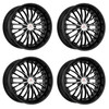 Set 4 18" Cavallo CLV-42 Gloss Black Machined Wheels 18x8 5x100 5x4.5 35mm Rims