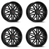 Set 4 18" Cavallo CLV-46 Gloss Black Wheels 18x8 5x100 5x4.5 35mm Rims