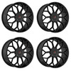 Set 4 22" Cavallo CLV-44 Gloss Black Wheels 22x9.5 5x115 5x120 15mm Rims
