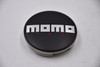 Momo Matte Black w/Chrome Logo Wheel Center Cap Hub Cap MK016 2.25" Momo Italy
