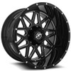 20" XF Off-Road XF-211 Gloss Black & Milled Wheel 20x9 6x135 6x5.5 0mm Rim