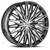 22" Azara AZA-522 Gloss Black & Machined Wheel 22x9.5 5x115 5x120 15mm Rim