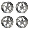 Set 4 20" Ridler 606 20x10 Chrome 5x4.75 Wheels 0mm Rims
