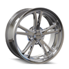 Set 4 20" Ridler 606 20x10 Chrome 5x4.75 Wheels 0mm Rims