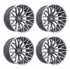 Set 4 20" TIS 566BSM Gloss Silver w/ Brushed Face 20x9 Wheels 6x5.5 Rims 18mm
