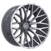 24" TIS 566BSM Gloss Silver w/ Brushed Face & Lip 24x12 Wheel 6x5.5 Rim -44mm
