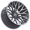 20" TIS 566BSM Gloss Silver Brushed Face & Lip 20x12 6x5.5 -44mm Offroad Wheel