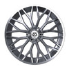 22" TIS 566BSM Gloss Silver Brushed Face & Lip 22x10 Wheel 6x135 -19mm SUV Rim