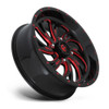 Fuel UTV D642 Kompressor 18x7 4x156 Gloss Black Red Tinted Clear Wheel 18" 13mm