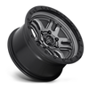 17" Fuel  D701 Ammo 17x9 5x5 Matte Gunmetal Black Bead Ring -12mm For Jeep Rim