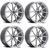 Set 4 19" Advanti Racing 80S Hybris 19x8.5  5x4.5 35mm Silver Machined Wheels