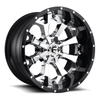 22" Fuel 2PC D246 Assault 22x10 8x180 Chrome Plated Gloss Black Lip Wheel -13mm