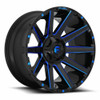 20" Fuel  D644 Contra 20x9 5x5.5 5x150 Gloss Black Blue Tinted Clear Wheel 1mm 20" Fuel  D644 Contra 20x9 5x5.5 5x150 Gloss Black Blue Tinted Clear Wheel 1mm